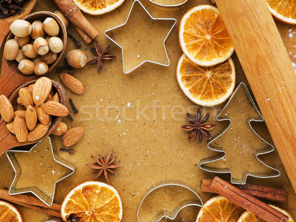 Stockfoto: Christmas · cookie · specerijen · noten · winter