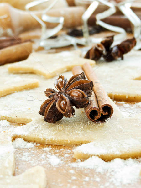 Natale cottura spezie cookie poco profondo Foto d'archivio © AGfoto