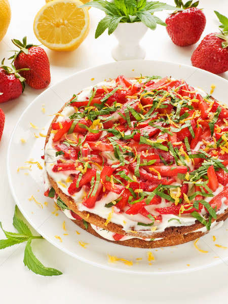 Strawberry cake Stock photo © AGfoto