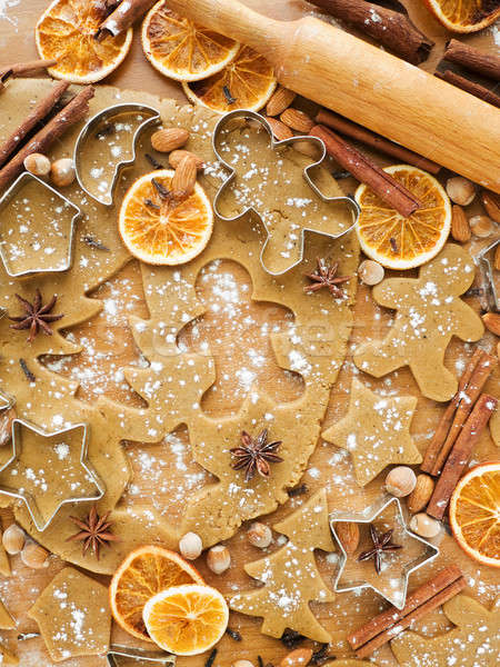Weihnachten Cookie Gewürze Nüsse Winter Stock foto © AGfoto