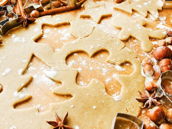 Karácsony sütés süti fűszer háttér fém Stock fotó © AGfoto