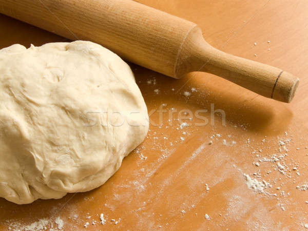 Dough and rolling pin Stock photo © AGfoto