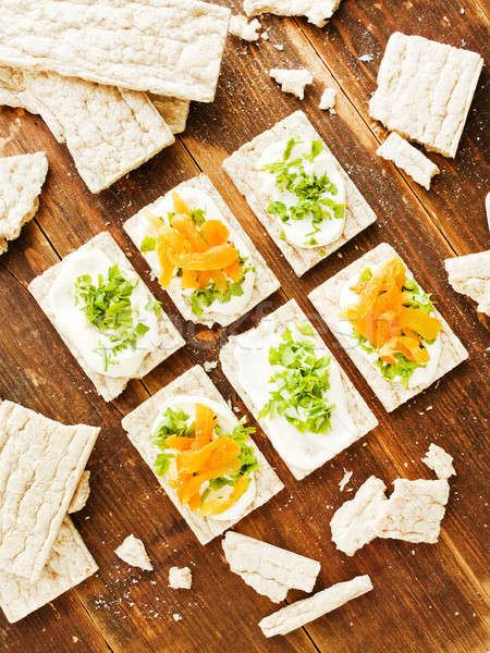 Sani pane snack piccolo pane di frumento legno Foto d'archivio © AGfoto