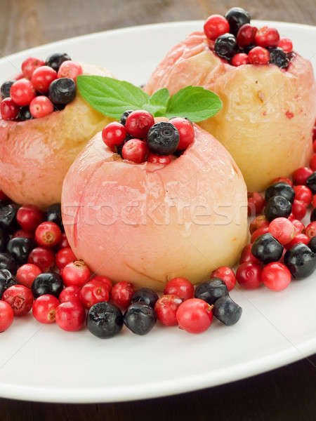 Baked apples Stock photo © AGfoto