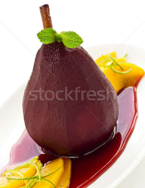 Poached pear Stock photo © AGfoto