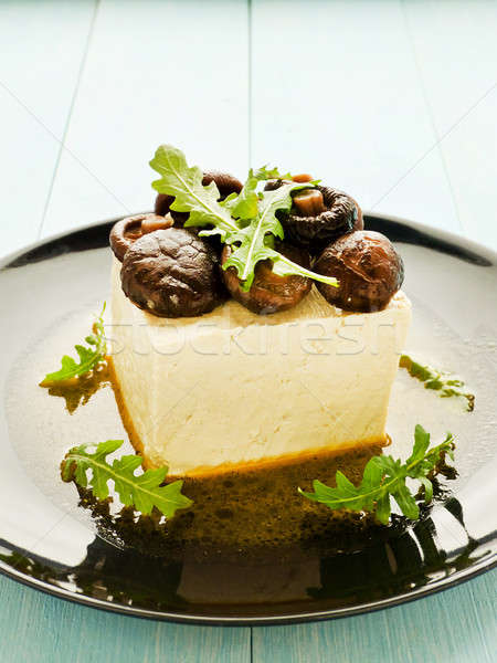 Tofu ser marynowane grzyby marchew sos Zdjęcia stock © AGfoto