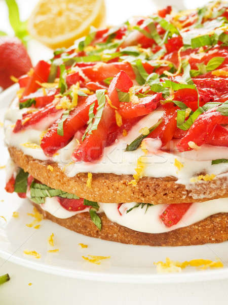 Strawberry cake Stock photo © AGfoto