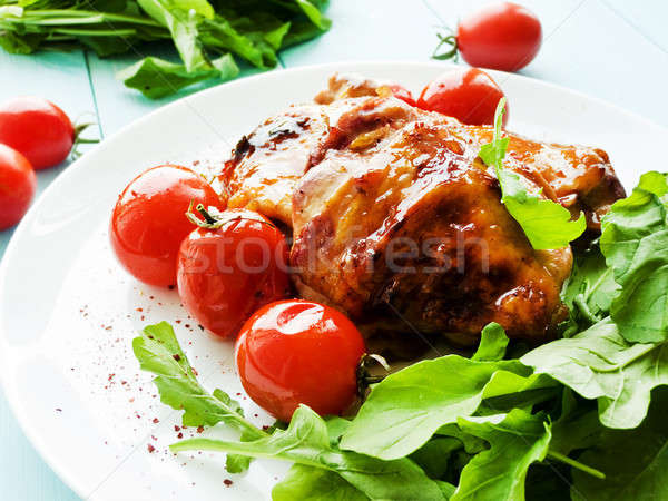 Chicken with veggies Stock photo © AGfoto