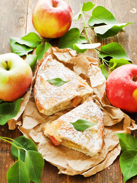 Apple pie slices Stock photo © AGfoto