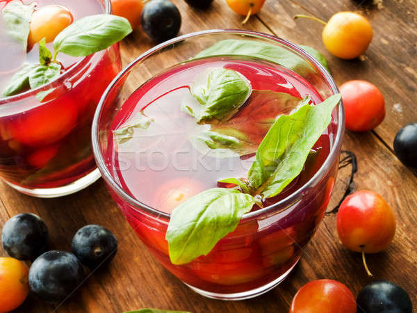 Blackthom and cherry-plum compote Stock photo © AGfoto