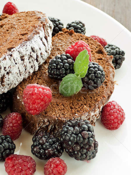 Berry roulade Stock photo © AGfoto
