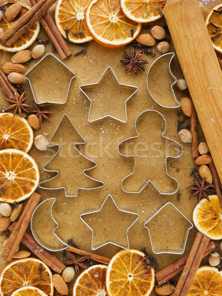 Stockfoto: Christmas · cookie · specerijen · noten · man