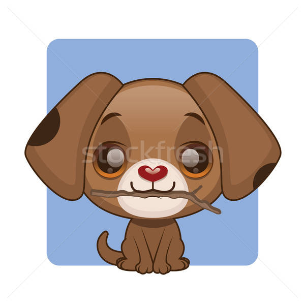 Drăguţ maro căţeluş lipi câine Imagine de stoc © AgnesSz