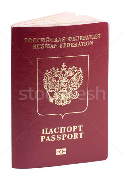 Russo passaporto microchip isolato bianco business Foto d'archivio © AGorohov