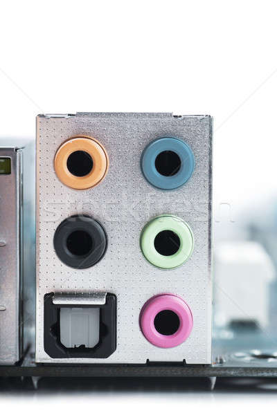 Alaplap makró kilátás audio számítógép háttér Stock fotó © AGorohov