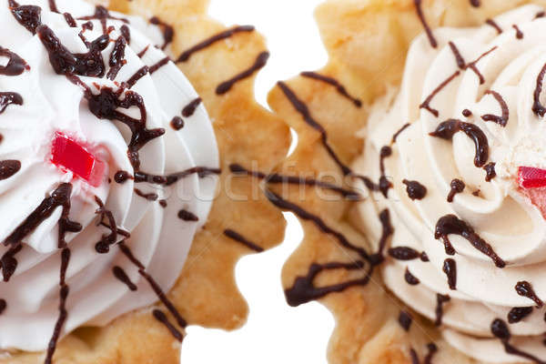 ケーキ ホイップクリーム 先頭 表示 2 孤立した ストックフォト © AGorohov