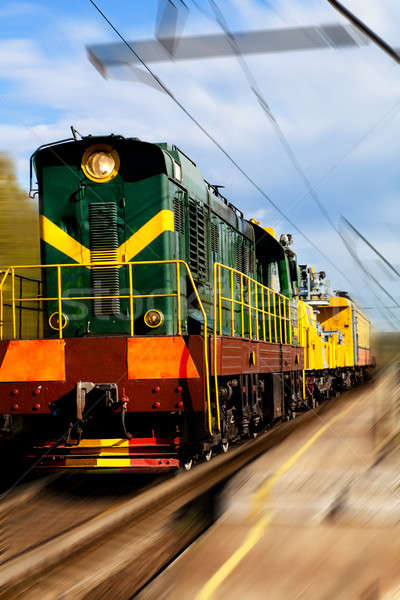 Em movimento trem rápido antiquado verão negócio Foto stock © AGorohov