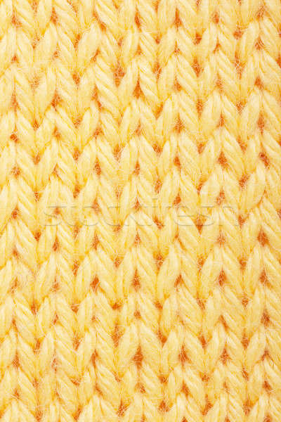 Stricken Makro Ansicht gelb Textur Rahmen Stock foto © AGorohov
