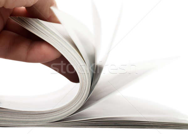 Magazin oldalak üzlet papír kéz könyv Stock fotó © AGorohov