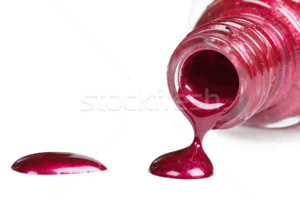 指甲油 紅色 孤立 白 背景 顏色 商業照片 © AGorohov