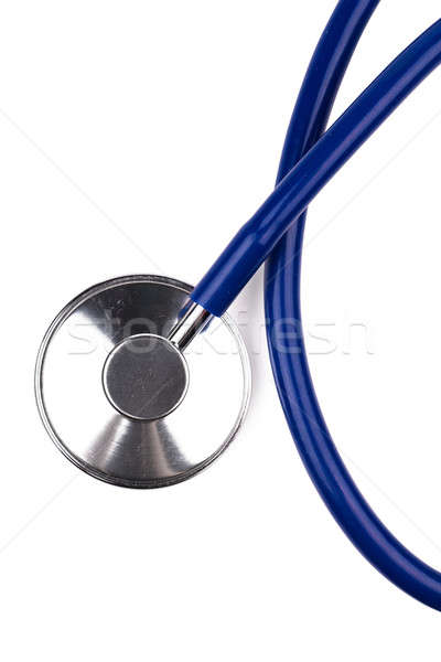 Stethoskop Ansicht blau weiß Hintergrund Stock foto © AGorohov