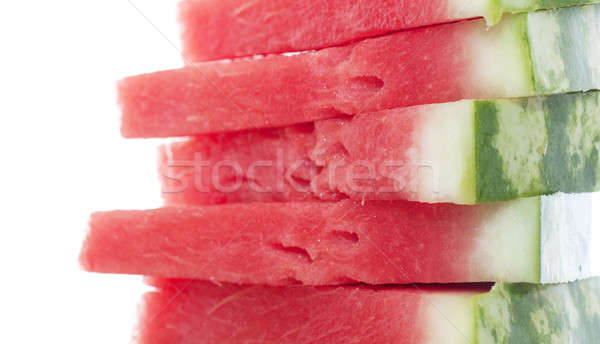 Stock foto: Frischen · Scheiben · Wassermelone · fünf · Stücke