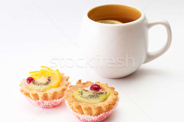 çay zaman çift fincan limon vücut Stok fotoğraf © AGorohov