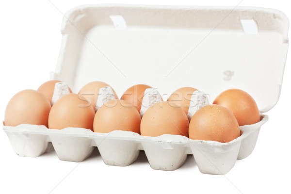 Eier weiß Karton nahrhaft Essen Essen Stock foto © AGorohov