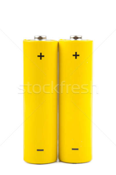 Dois amarelo isolado branco casal Foto stock © AGorohov