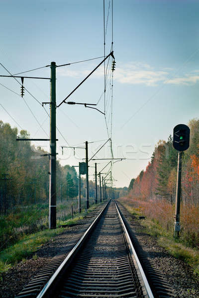 鐵路 追踪 消失 行業 顏色 銹 商業照片 © AGorohov