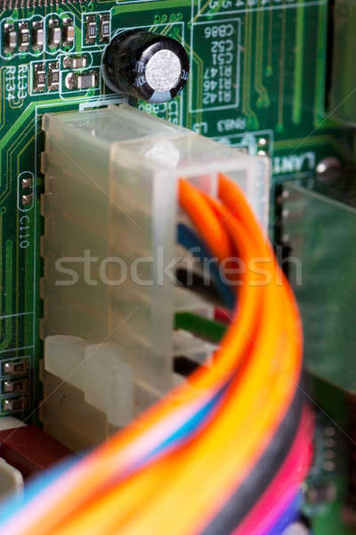 Stock fotó: Kapcsolat · makró · kilátás · elektronikus · tábla · erő