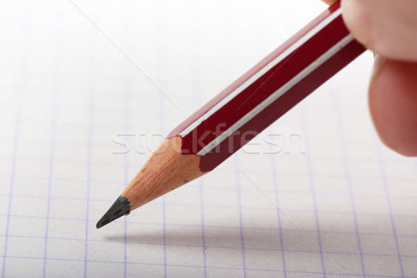 écrit macro vue crayon main affaires [[stock_photo]] © AGorohov