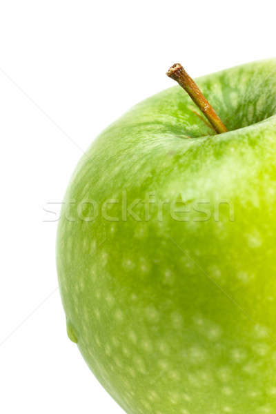 Stock foto: Apfel · groß · grünen · isoliert · weiß · Obst