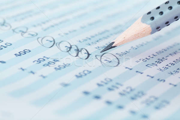 Pénzügyi beszámoló közelkép kilátás ceruza üzlet iroda Stock fotó © AGorohov