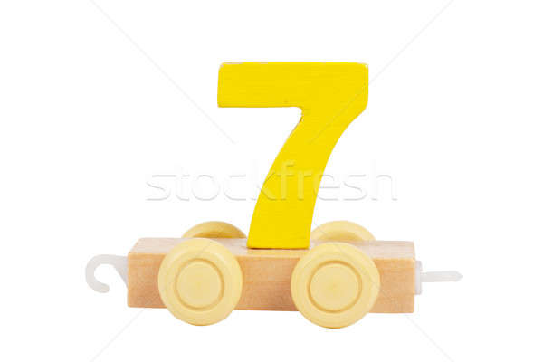 Wooden toy number 7 Stock photo © AGorohov