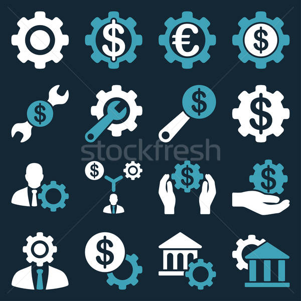 Financial tools and options icon set Stock photo © ahasoft