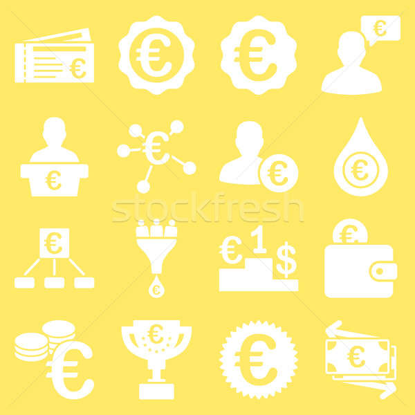 Euro banking business and service tools icons Stock photo © ahasoft