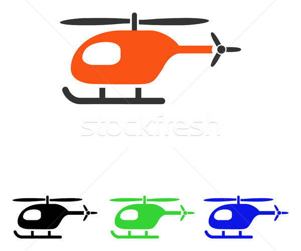 Helicopter Flat Vector Icon Stock photo © ahasoft