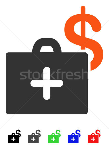 Medycznych fundusz przypadku ikona wektora kolorowy Zdjęcia stock © ahasoft