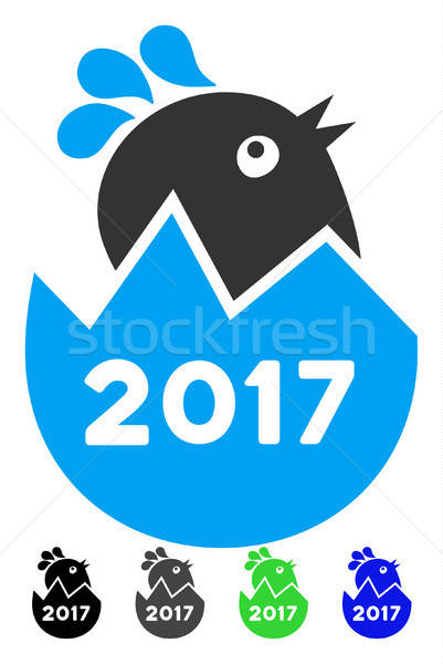 Chick icono vector pictograma gris negro Foto stock © ahasoft