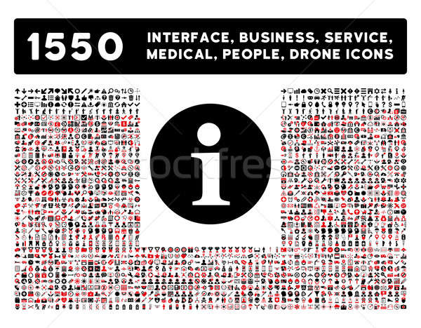 Information Icon and More Interface, Business, Tools, People, Medical, Awards Flat Glyph Icons Stock photo © ahasoft