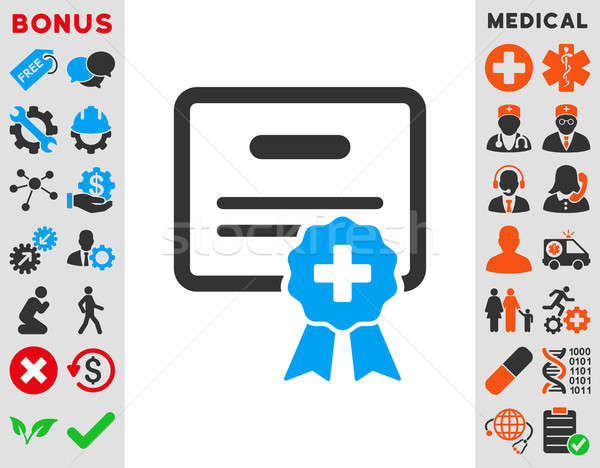Stock photo: Medical Certification Icon
