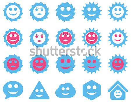 Herramientas artes sonrisas emociones iconos vector Foto stock © ahasoft
