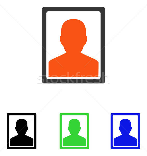 Foto stock: Paciente · retrato · vector · icono · pictograma · ilustración