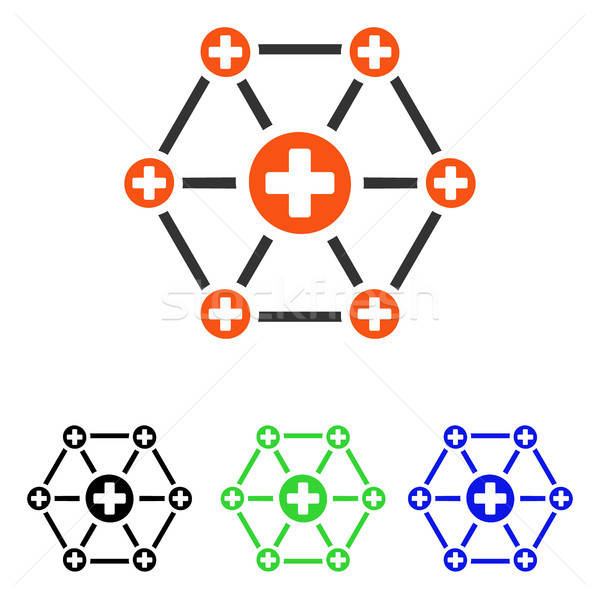 Сток-фото: медицинской · сеть · вектора · икона · пиктограммы · иллюстрация