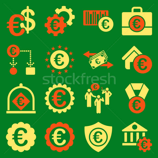 Euro banking business and service tools icons Stock photo © ahasoft