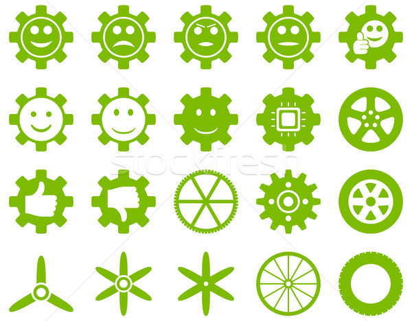 Tools and Smile Gears Icons Stock photo © ahasoft