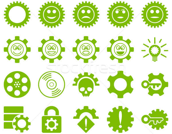 Tools and Smile Gears Icons Stock photo © ahasoft