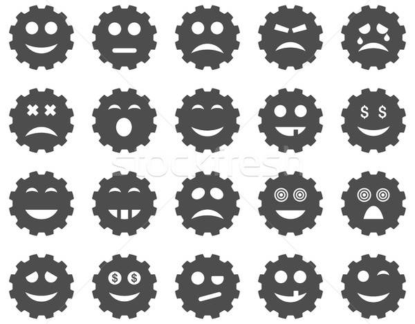 Gear emotion icons Stock photo © ahasoft