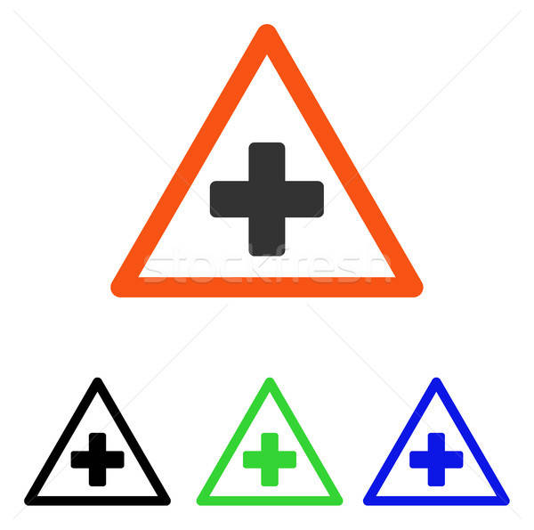 Health Warning Triangle Flat Vector Icon Stock photo © ahasoft